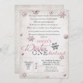 1er anniversaire hiver Onederland Invitation (Devant / Derrière)