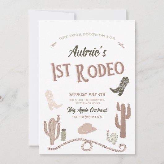 1er anniversaire Invitation (Devant)