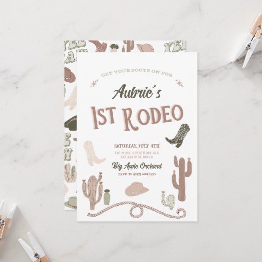 1er anniversaire Invitation (Devant/Arrière en situation)