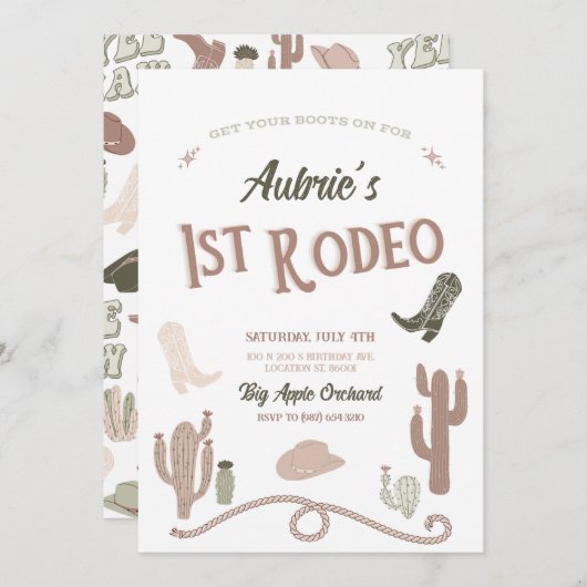 1er anniversaire Invitation (Devant / Derrière)