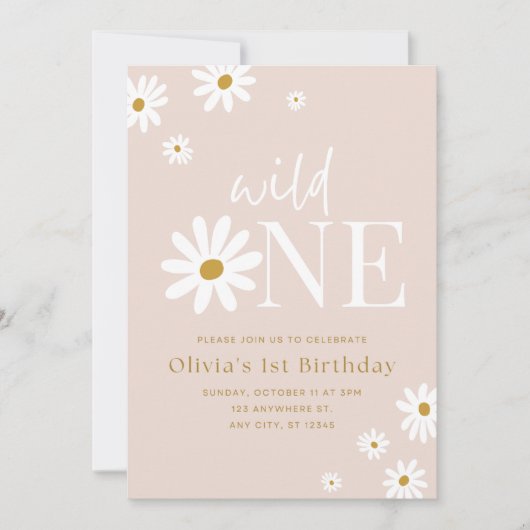 1er anniversaire Invitation (Devant)