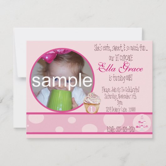 1er anniversaire Invitation (Devant)