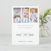 1er Anniversaire Invitation Photo Boy, Inviation d (Debout devant)