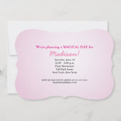 1er anniversaire Invitation Pink Princess (Dos)