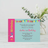 1er anniversaire Invitation pour les filles (Debout devant)