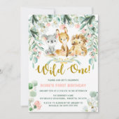 1er anniversaire Invitations | Bébés de la Jungle  (Devant)