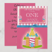 1er anniversaire Invitations de fête (Devant / Derrière)