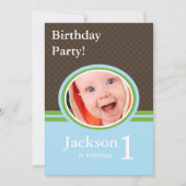 1er anniversaire Invitations de fête (Devant)