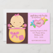 1er anniversaire Invitations de fête (pour une fil (Devant)