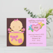 1er anniversaire Invitations de fête (pour une fil (Debout devant)