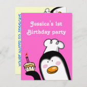 1er anniversaire invitations personnalisées (Devant / Derrière)