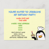 1er anniversaire invitations personnalisées (Dos)