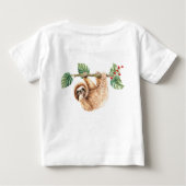 1er Anniversaire mignon Sloth penché vers le haut  (Dos)