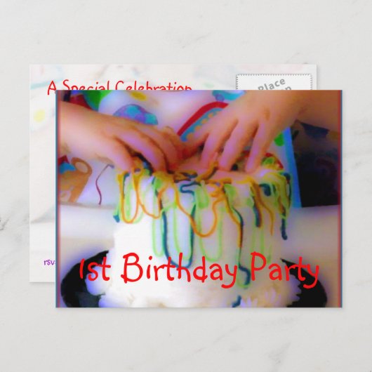 1er anniversaire Modèle de réception (Devant / Derrière)