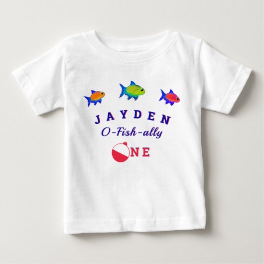 1er Anniversaire Ofish ONE baby boy Baby T-shirt (Devant)