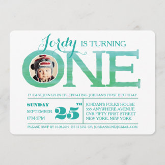 1er anniversaire Ombre aquarelle une invitation ph