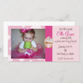 1er anniversaire Photocard Invitation (Devant / Derrière)