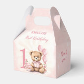 1er Anniversaire Pink Teddy Bear Numéro Ballotins (Verso)