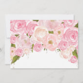 1ER anniversaire PREMIER BELLE Invitation Florale, (Dos)