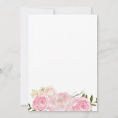 1ER anniversaire PREMIÈRE BELLE Invitation Florale (Dos)