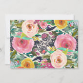 1ER anniversaire PREMIÈRE BELLE Invitation Florale (Dos)