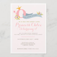 1er anniversaire Princess Party Invitation