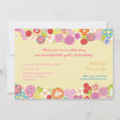 1er anniversaire Printemps des filles Invitation p (Dos)