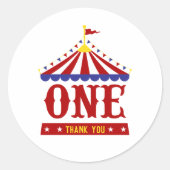 1er Anniversaire Stickers Cirque Personnalisé (Devant)