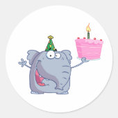 1er Anniversaire Stickers Elephant Party (Devant)