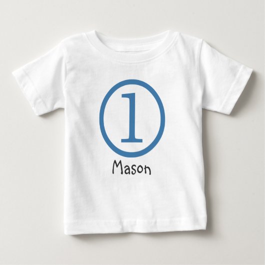 1er Anniversaire T-Shirt Boy personnalisable (Devant)