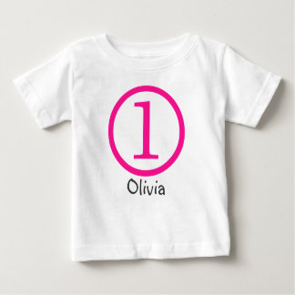 1er anniversaire T-shirt fille personnalisable