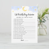 1er anniversaire Trivia éditable jeu Carte (Debout devant)