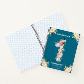 1er Anniversaire Turquoise Photo Fleur Jaune Livre (Intérieur)