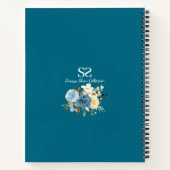 1er Anniversaire Turquoise Photo Fleur Jaune Livre (Dos)