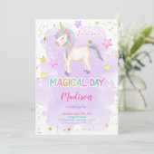 1er anniversaire Unicorn Invitation (Debout devant)