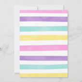 1er anniversaire Unicorn Invitation (Dos)