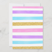 1er anniversaire Unicorn Party Invitation (Dos)