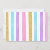 1er anniversaire Unicorn Party Photo Invitation (Dos)