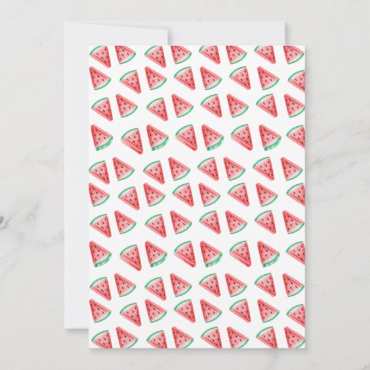 1er anniversaire Watermelon Invitations d'annivers (Dos)