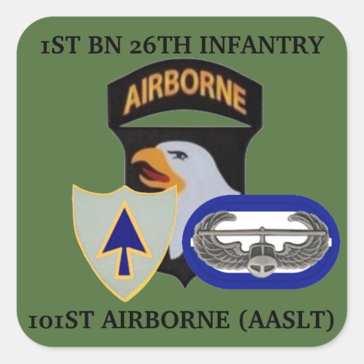 1ER BN 26E INFANTERIE 101E STICKERS AÉROBORNES (Devant)