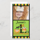 1er Carte photo d'Halloween pour bébé (Devant / Derrière)