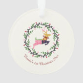 1er Cerf de Noël avec Couronne Personnalisable Acr (dos)