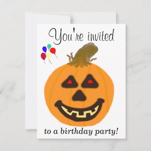 1er Halloween Anniversaire Fête Invitations TOUT Â (Devant)