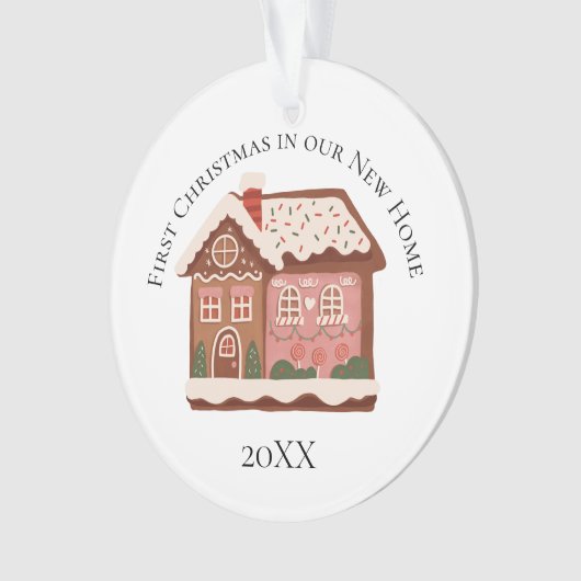 1er Noël dans notre maison en pain d'épices (devant)