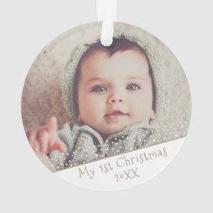 1er Noël de bébé Photo Mignonne Personnalisable