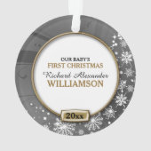 1er Noël du bébé Frame Argent (dos)