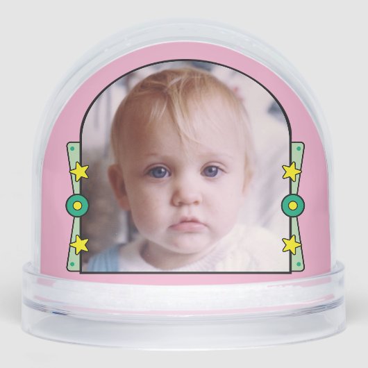 1er Noël étoiles nom année jaune rose vert (Avant)