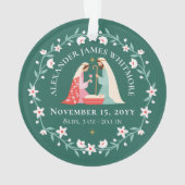 1er Noël Naissance du bébé Photo de la Nativité re (dos)