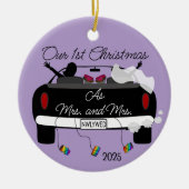 1er Noël Nouveau mariés Femmes Ornement en céramiq (Devant)