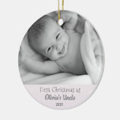 1er Noël Oncle Nièce Ornement personnalisé (Gauche)